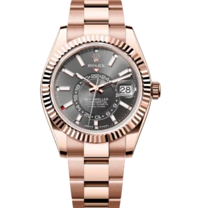 Rolex Sky-Dweller 42 Oyster Perpetual 18 ct Everose gold slate dial Oyster band Reference 336935