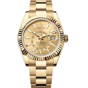 Rolex Sky-Dweller 42 Oyster Perpetual 18 ct yellow gold champagne-colour dial Oyster band Reference 336938