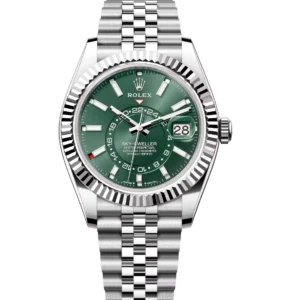 Rolex Sky-Dweller 42 Oyster Perpetual Oystersteel and white gold mint green dial Jubilee band Reference 336934