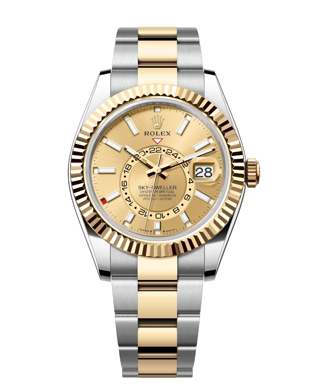 Rolex Sky-Dweller 42 Oyster Perpetual Oystersteel and yellow gold champagne-colour dial Oyster band Reference 336933 1 Rolex Sky-Dweller 42 Oyster Perpetual Oystersteel and yellow gold champagne-colour dial Oyster band Reference 336933