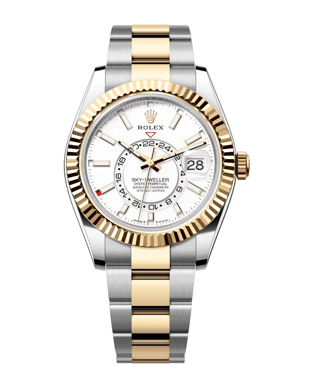 Rolex Sky-Dweller 42 Oyster Perpetual Oystersteel and yellow gold intense white dial Oyster band Reference 336933 1 Rolex Sky-Dweller 42 Oyster Perpetual Oystersteel and yellow gold intense white dial Oyster band Reference 336933